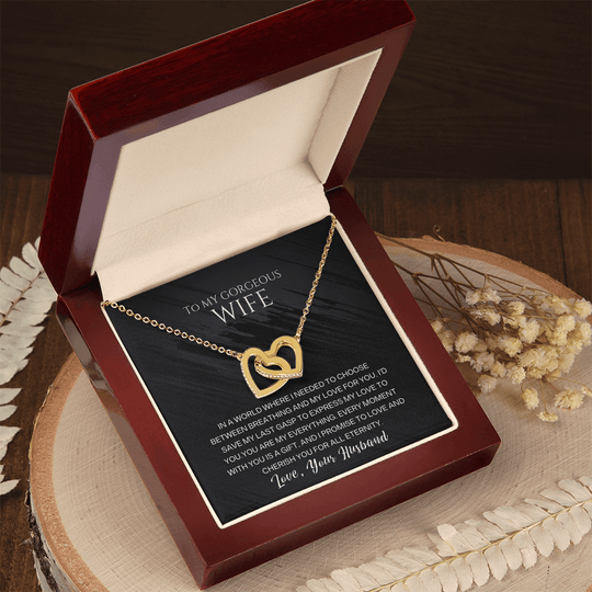 To My Gorgeous Wife - Forever Linked Hearts Gift Set - SSW23 Jewelry ShineOn Fulfillment