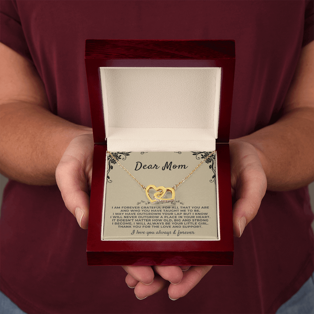 To My Mom - From Daughter - Forever Linked Hearts Gift Set - SS41v1 Jewelry ShineOn Fulfillment