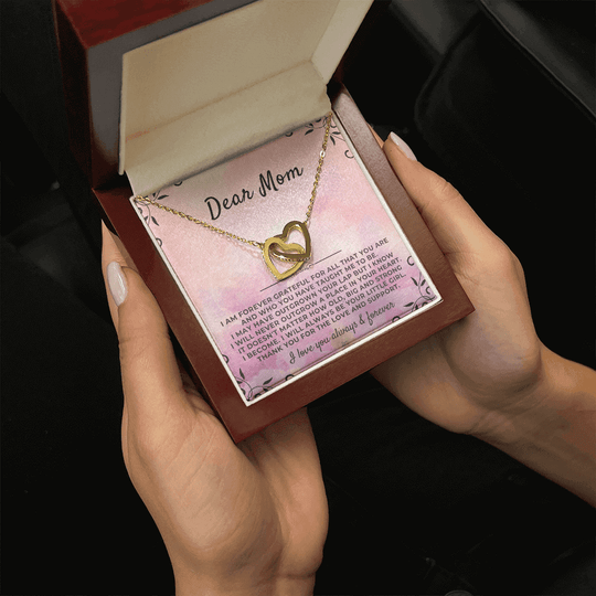 To My Mom - From Daughter - Forever Linked Hearts Gift Set - SS41v2 Jewelry ShineOn Fulfillment