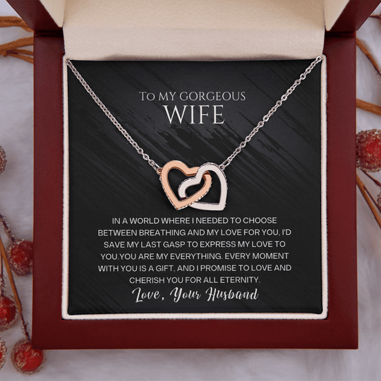 To My Gorgeous Wife - Forever Linked Hearts Gift Set - SSW23 Jewelry ShineOn Fulfillment