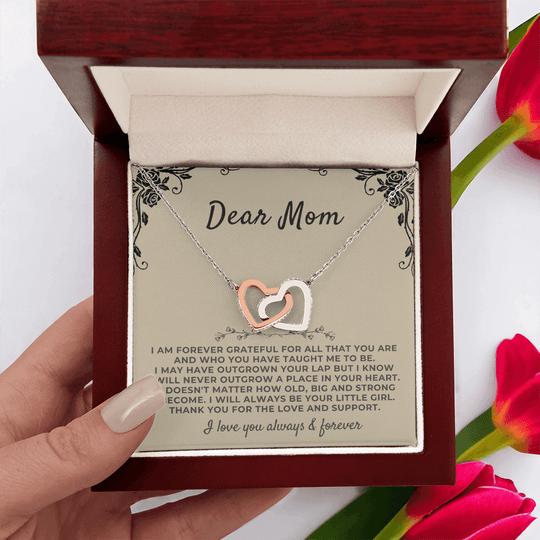 To My Mom - From Daughter - Forever Linked Hearts Gift Set - SS41v1 Jewelry ShineOn Fulfillment