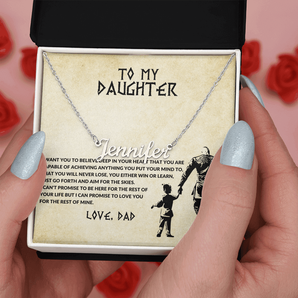 To My Daughter - Custom Name Neckle - SSD33 Jewelry ShineOn Fulfillment