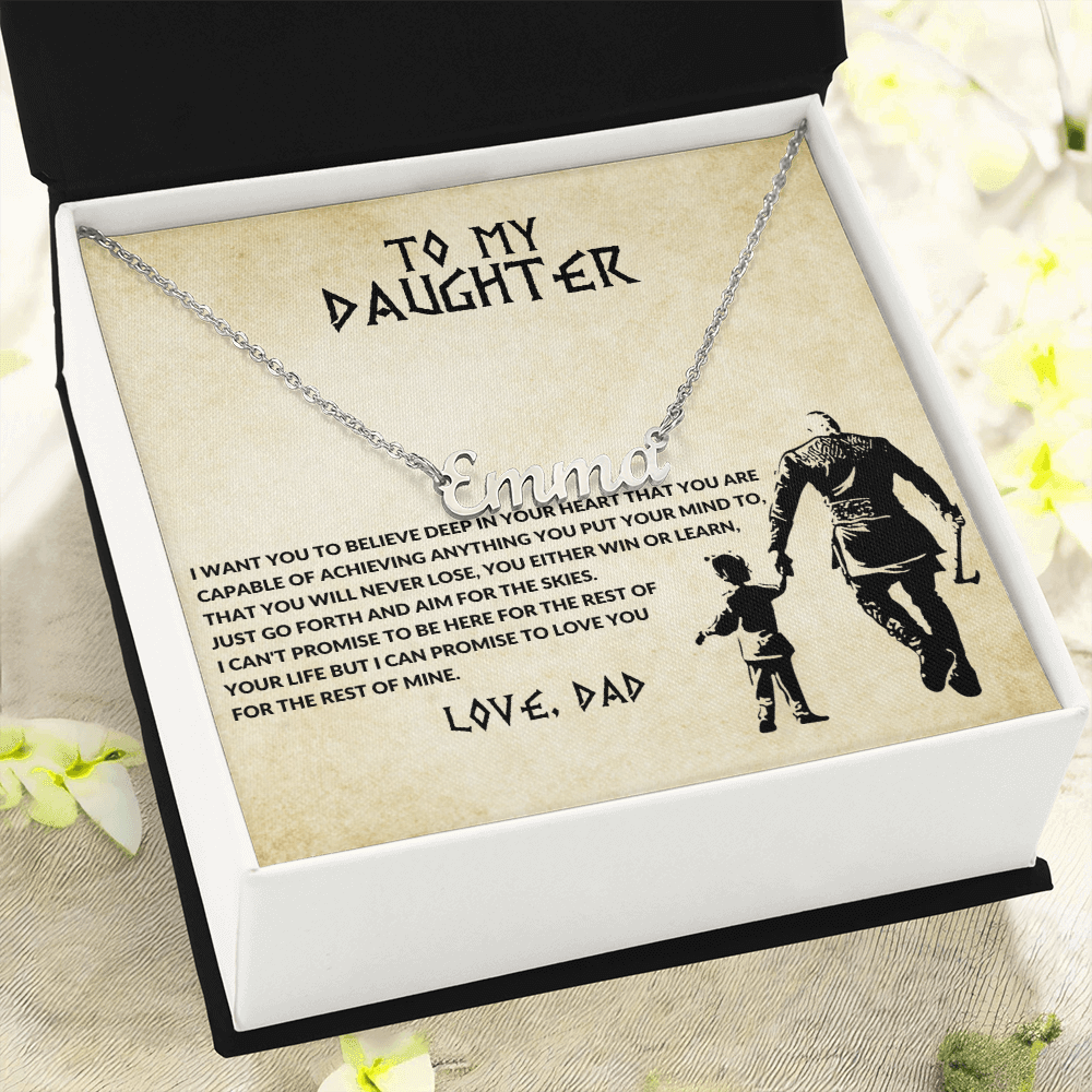 To My Daughter - Custom Name Neckle - SSD33 Jewelry ShineOn Fulfillment