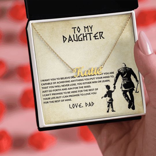 To My Daughter - Custom Name Neckle - SSD33 Jewelry ShineOn Fulfillment
