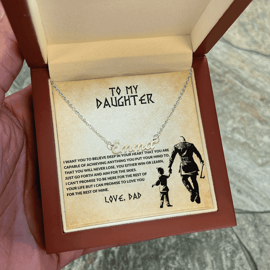 To My Daughter - Custom Name Neckle - SSD33 Jewelry ShineOn Fulfillment