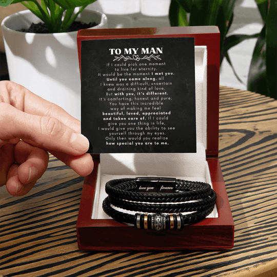 To My Man - I Love You Forever - Braided Bracelet Gift Set - SSTMM5B Jewelry ShineOn Fulfillment