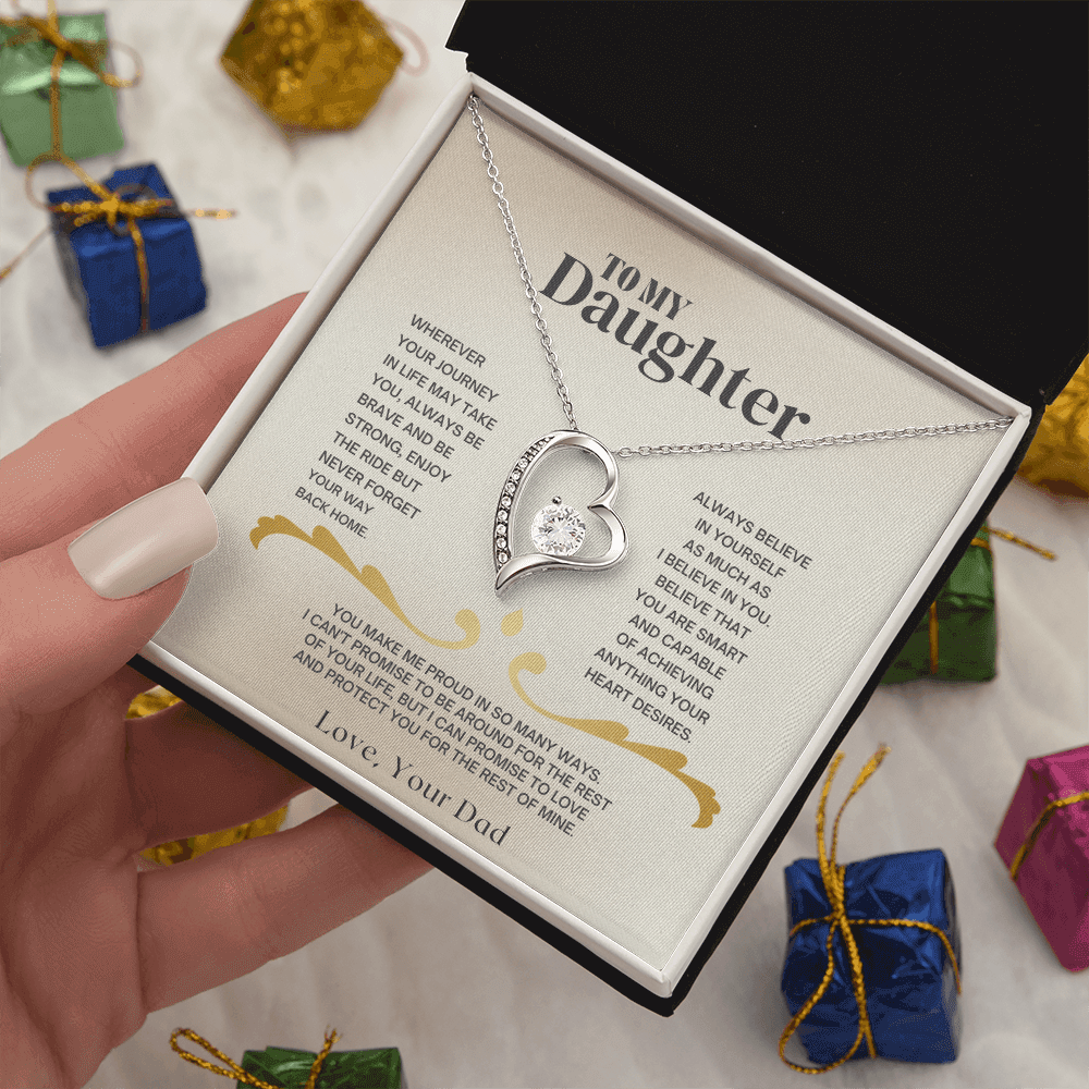 To My Daughter - Love Dad - Necklace Gift Set SS2 Jewelry ShineOn Fulfillment