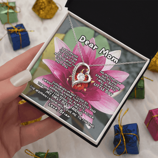 Dear Mom - From Son - Necklace Gift Set - SS368v2 Jewelry ShineOn Fulfillment