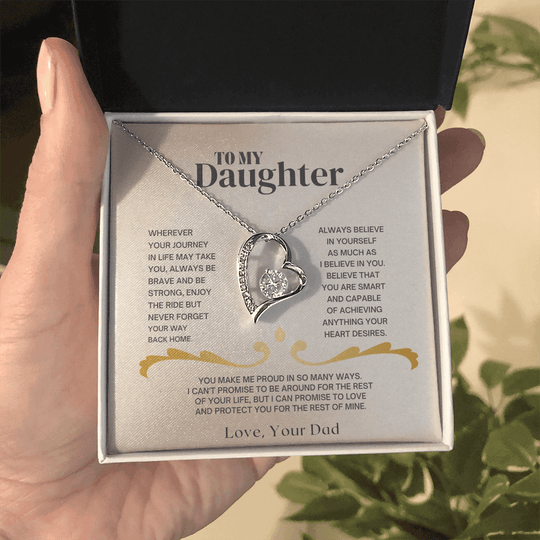 To My Daughter - Love Dad - Necklace Gift Set SS2 Jewelry ShineOn Fulfillment