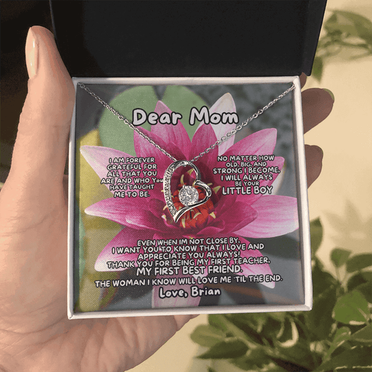 Dear Mom - From Son - Necklace Gift Set - SS368v2 Jewelry ShineOn Fulfillment