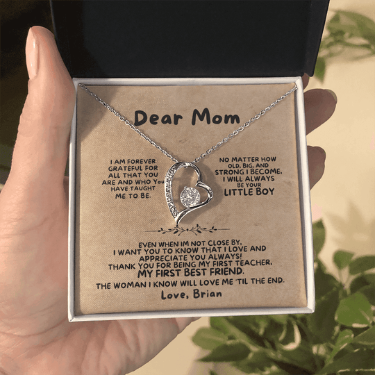 Dear Mom - From Son - Necklace Gift Set - SS368 Jewelry ShineOn Fulfillment