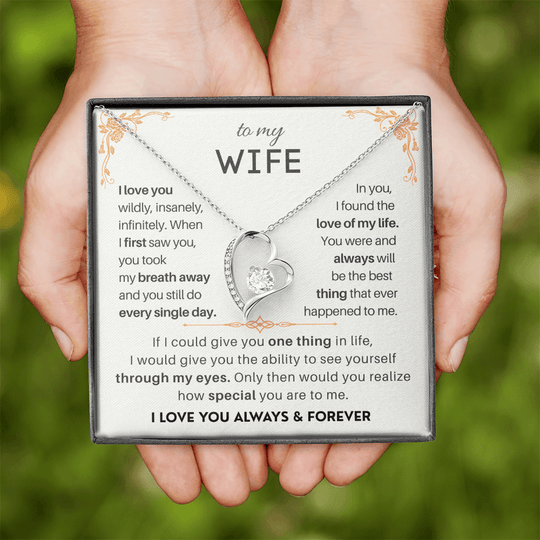 To My Wife - Forever Love Necklace Gift Set - SSW181D Jewelry ShineOn Fulfillment