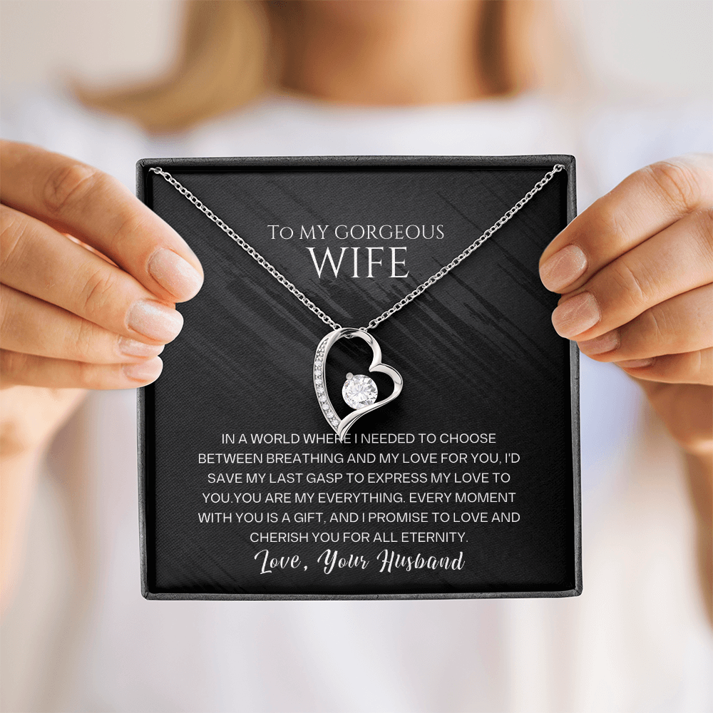 To My Gorgeous Wife - Forever Love Necklace Gift Set - SSW23 Jewelry ShineOn Fulfillment