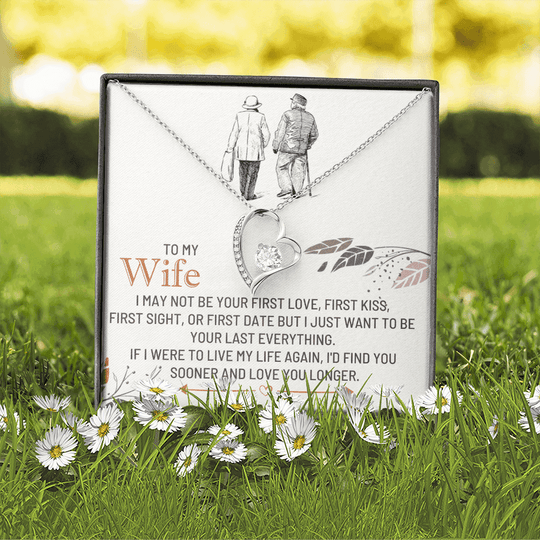 To My Wife - First Love - Forever Love Necklace Gift Set - SSW25 Jewelry ShineOn Fulfillment