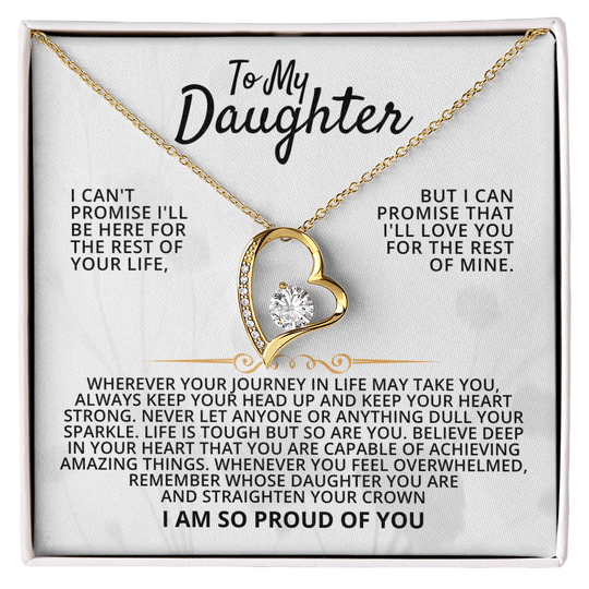 To My Daughter - Pround Of You - Necklace Gift Set - SSD18V2 Jewelry ShineOn Fulfillment 18k Yellow Gold Finish Standard Box