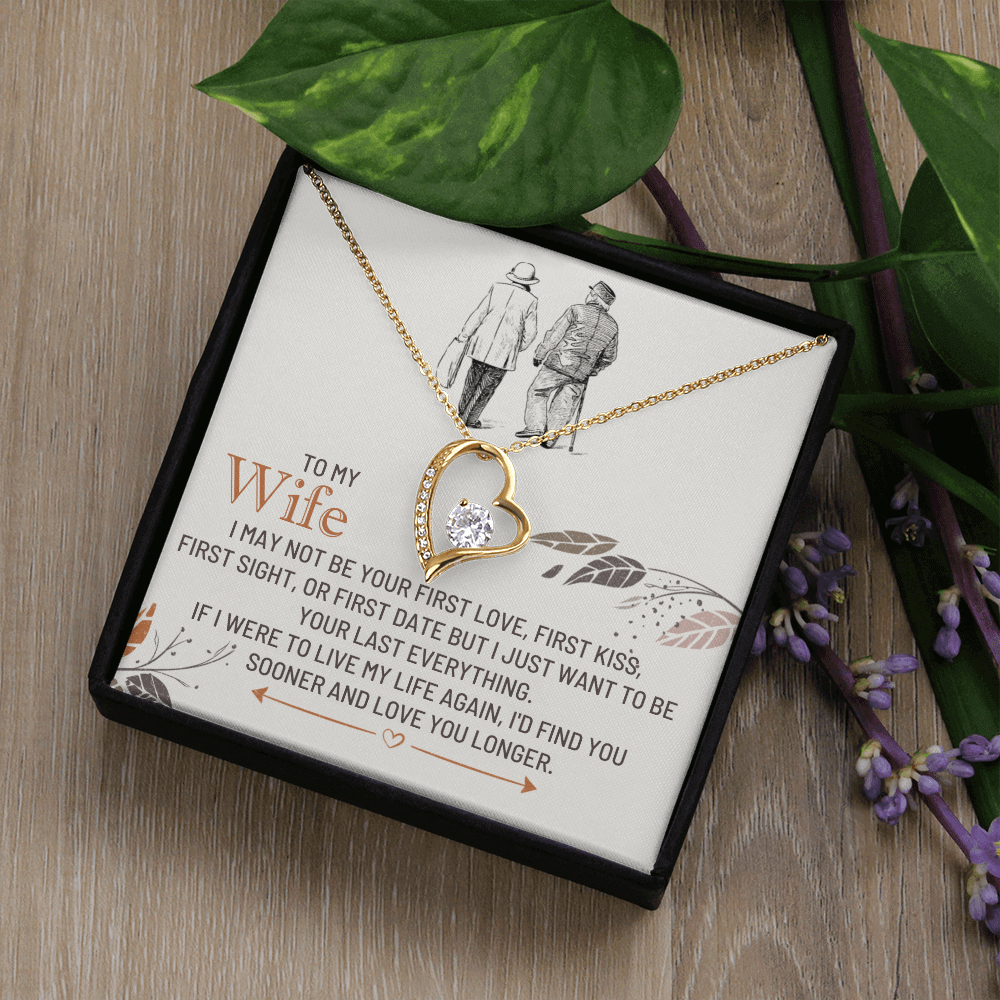 To My Wife - First Love - Forever Love Necklace Gift Set - SSW25 Jewelry ShineOn Fulfillment