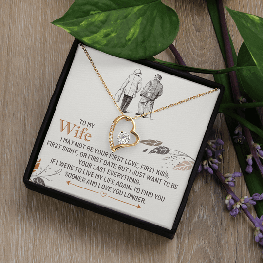 To My Wife - First Love - Forever Love Necklace Gift Set - SSW25 Jewelry ShineOn Fulfillment