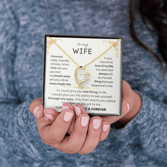 To My Wife - Forever Love Necklace Gift Set - SSW181D Jewelry ShineOn Fulfillment