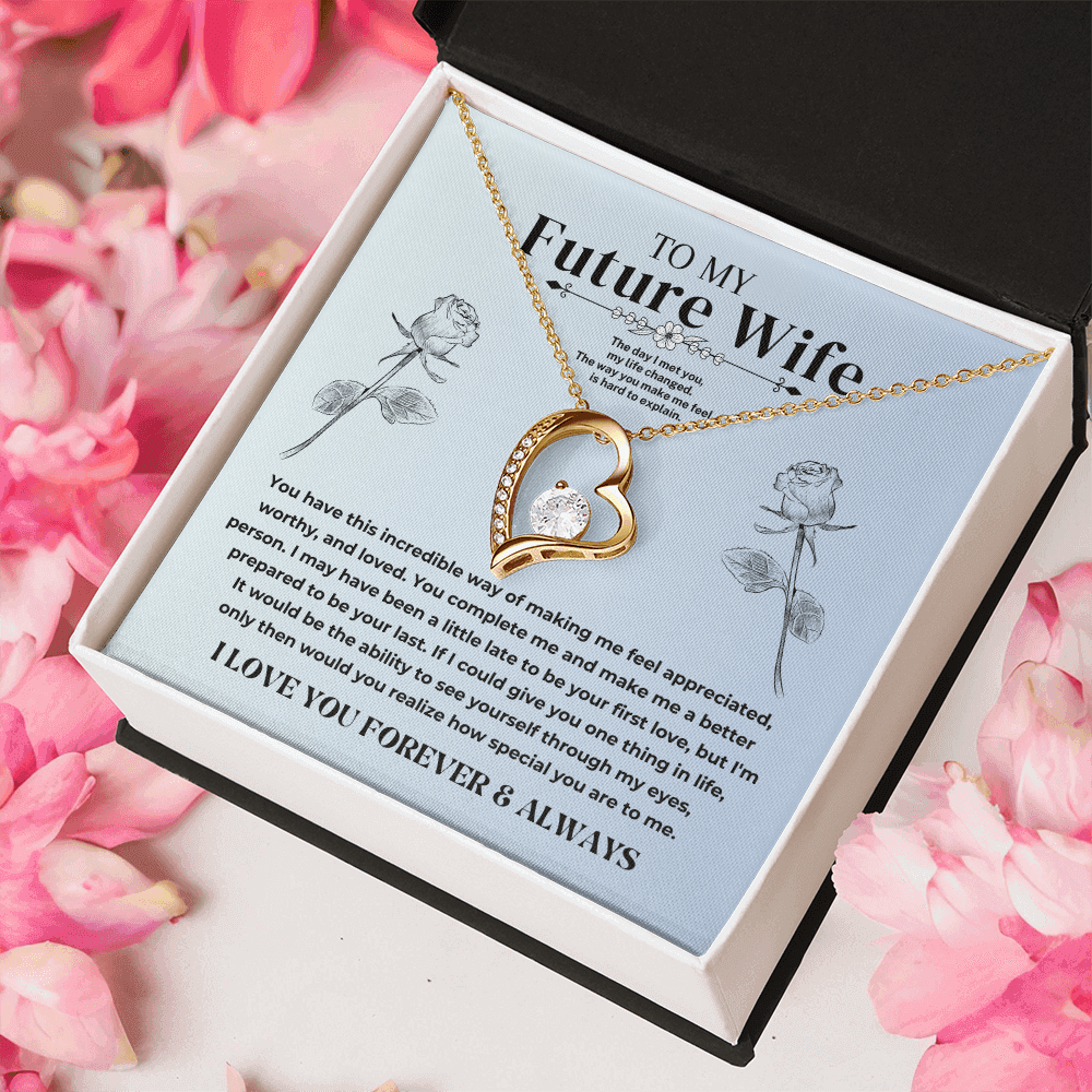 To My Future Wife - Forever Love Necklace Gift Set - S338V4 Jewelry ShineOn Fulfillment