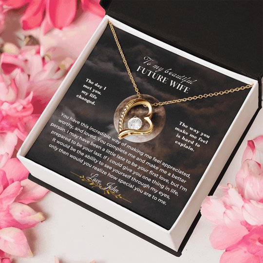 To My Beautiful Future Wife - Forever Love Necklace Gift Set - S338V2 Jewelry ShineOn Fulfillment