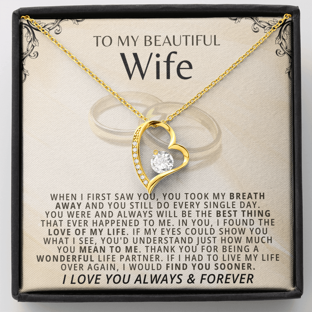 To My Beautiful Wife - Forever Love Gift Set - SS5W22V2 Jewelry ShineOn Fulfillment