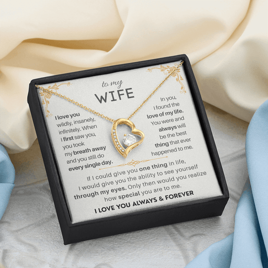 To My Wife - Forever Love Necklace Gift Set - SSW181D Jewelry ShineOn Fulfillment