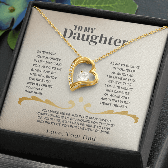 To My Daughter - Love Dad - Necklace Gift Set SS2 Jewelry ShineOn Fulfillment