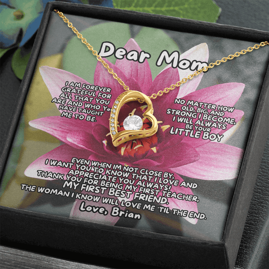Dear Mom - From Son - Necklace Gift Set - SS368v2 Jewelry ShineOn Fulfillment