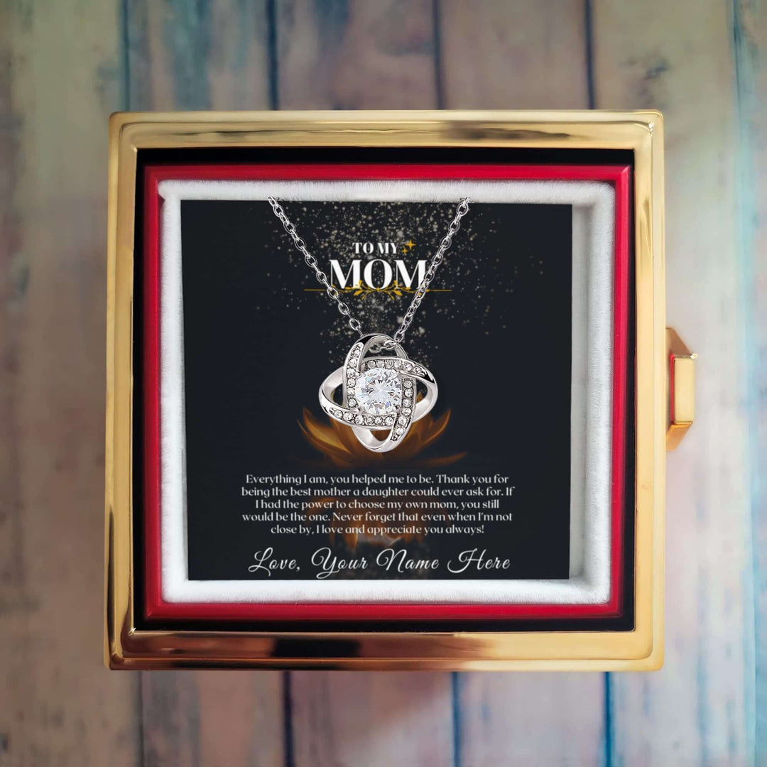 To My Mom - From Daughter - Best Mother - Beautiful Gift Set - SS430v3 Jewelry ShineOn Fulfillment White Gold Finish Standard Box