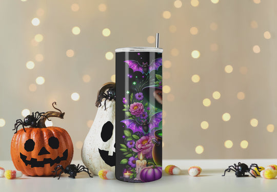 Cauldron Highland Cow Halloween Tumbler Mug Printify