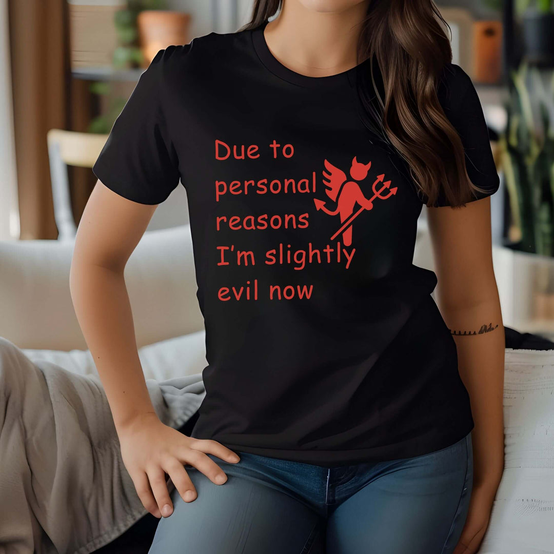 Imagin Vibes: Evil Now? Funny Sarcastic T-Shirt T-Shirt