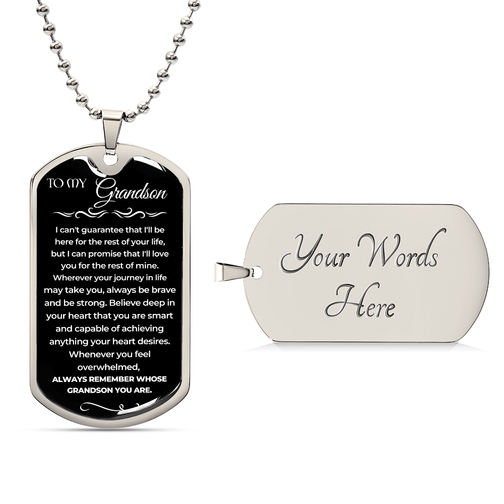 To My Grandson - Beautiful Love Tag - Gift Set - SS9V3 Jewelry ShineOn Fulfillment