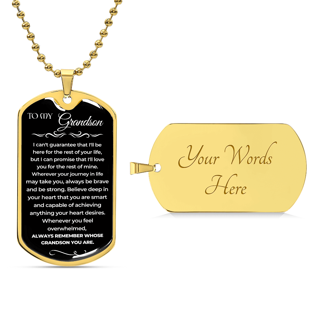 To My Grandson - Beautiful Love Tag - Gift Set - SS9V3 Jewelry ShineOn Fulfillment