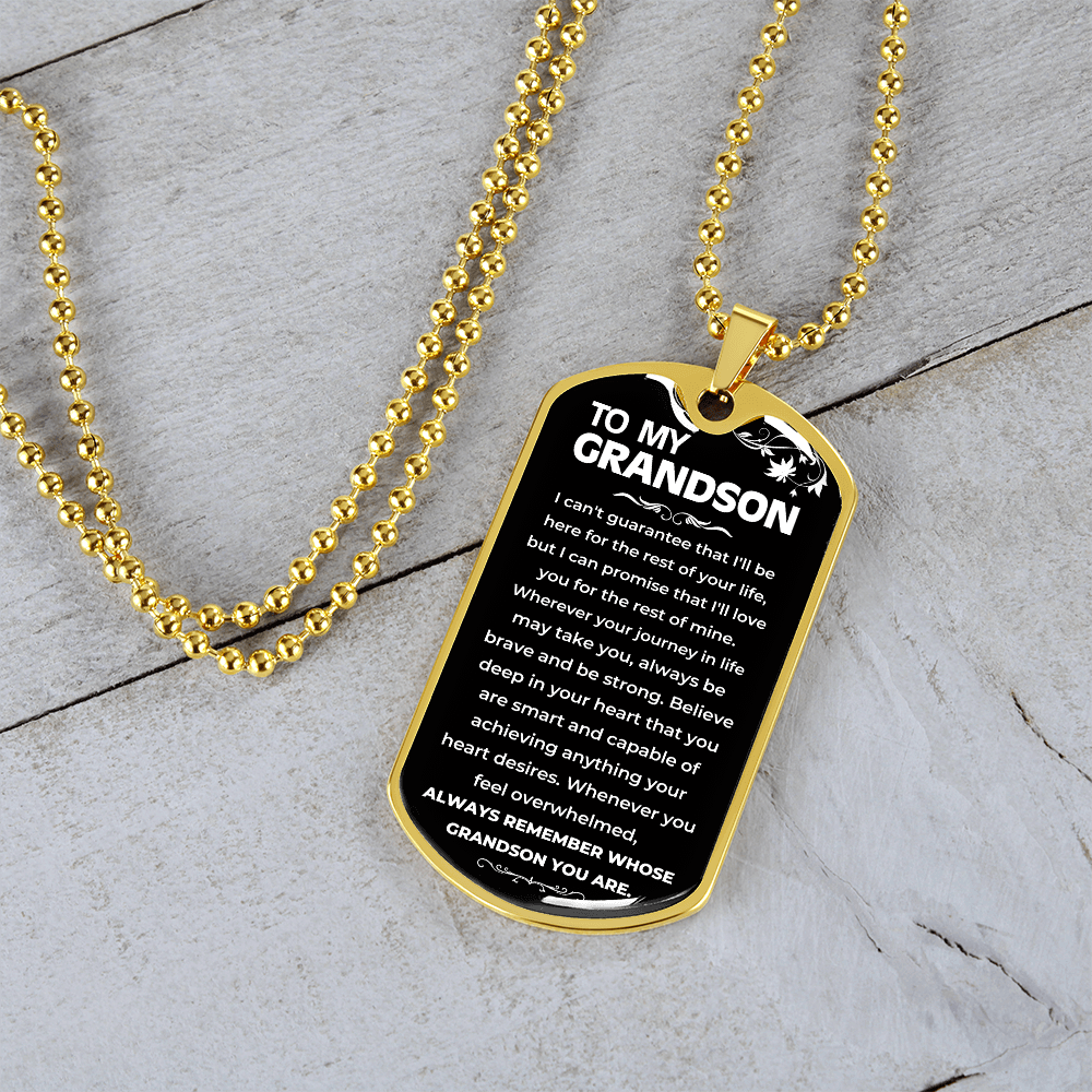 To My Grandson - Beautiful Love Tag - Gift Set - SS9V2 Jewelry ShineOn Fulfillment