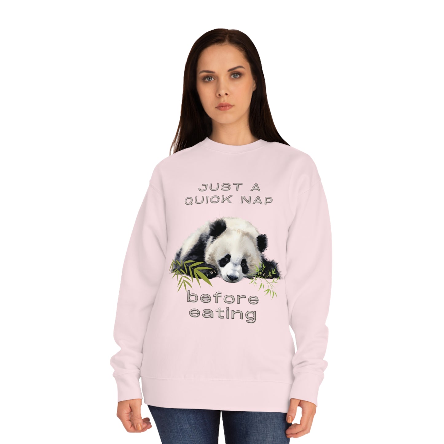Just a Quick Nap Before Eating Sweatshirt | Embrace Cozy Relaxation | Funny Panda Sweatshirt Sweatshirt   