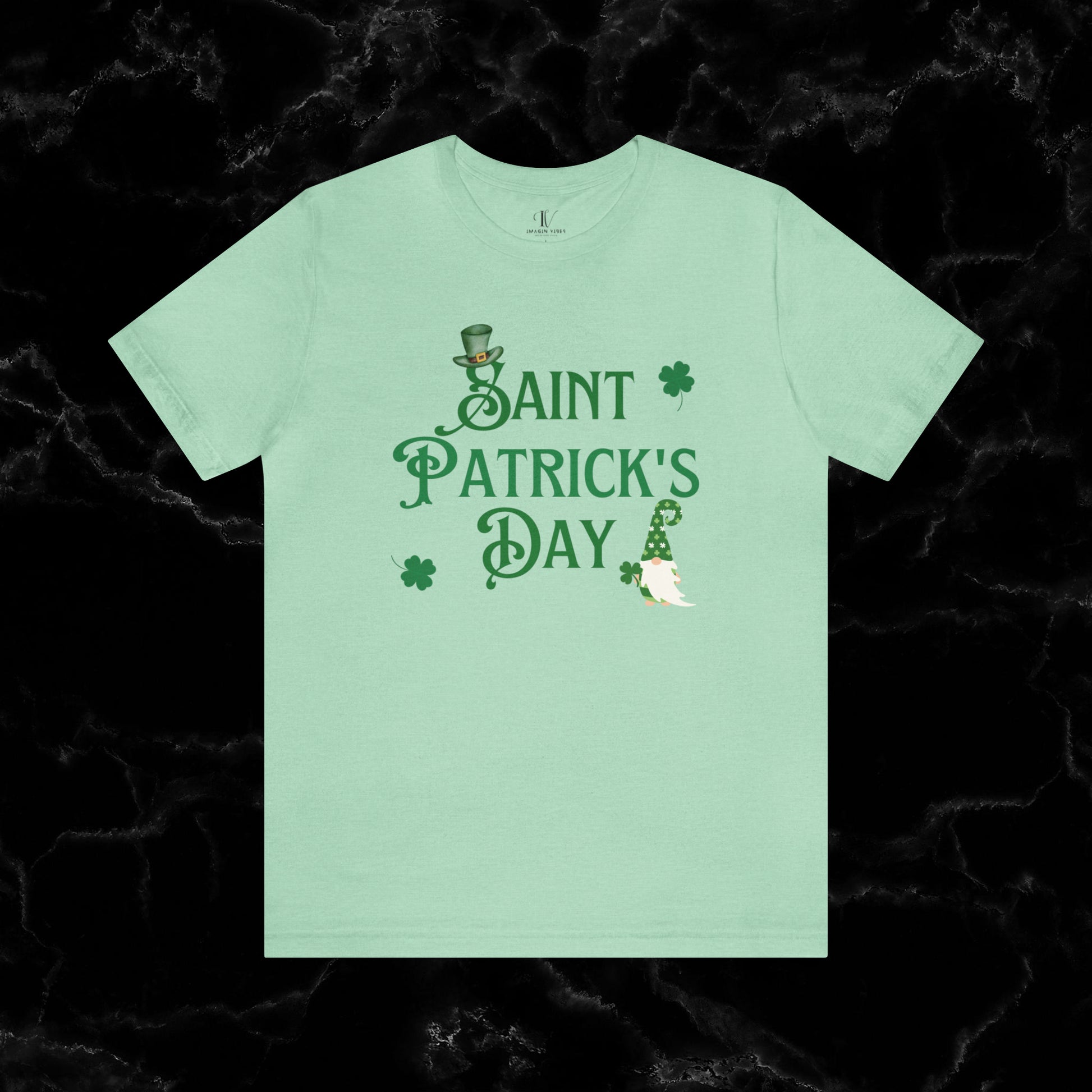 Saint Patrick's Day Shirt - St. Paddy's Day Lucky Irish Shamrock Leaf Clover Flag Beer T-Shirt T-Shirt Heather Mint XS 