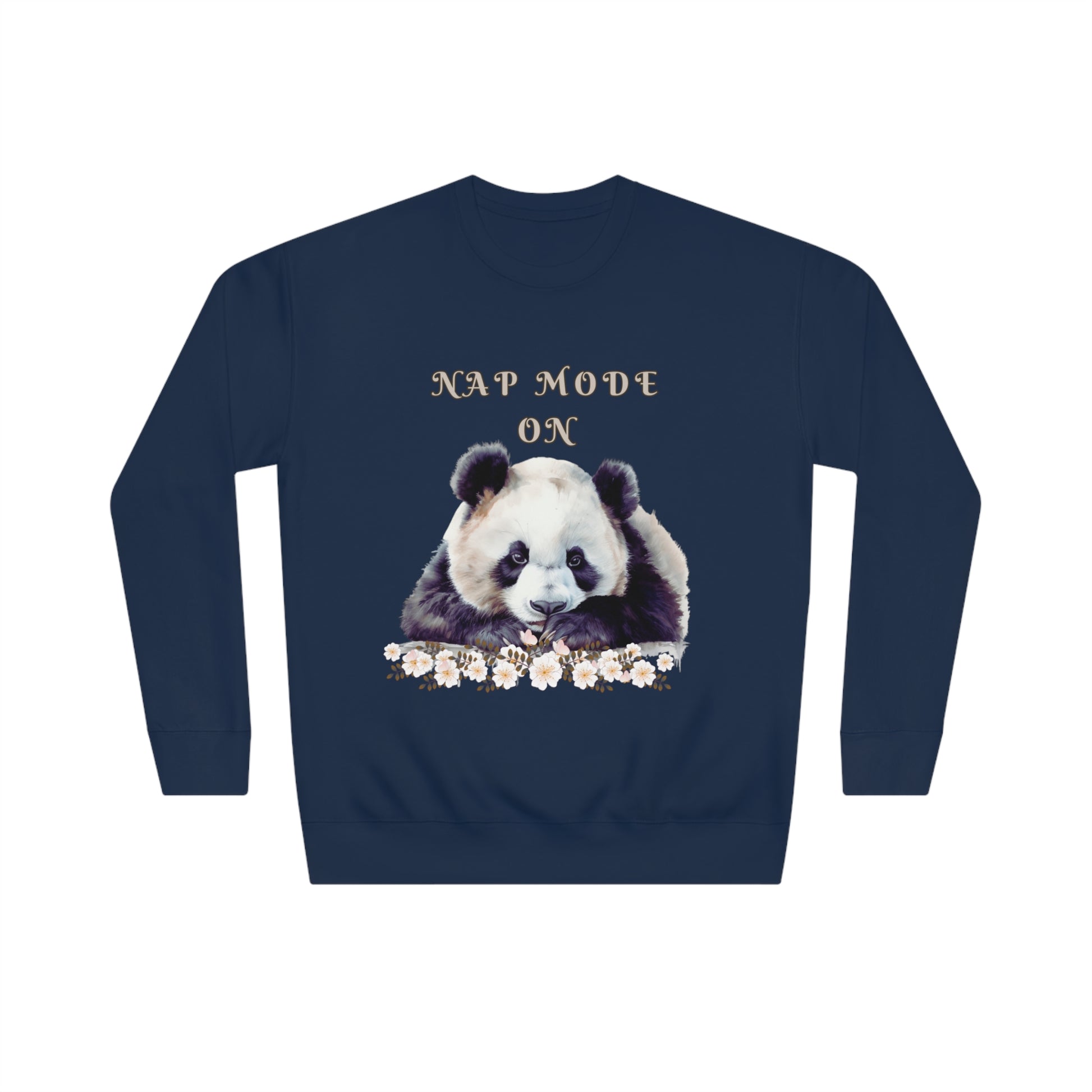 Lazy Panda Nap Mode Sweatshirt | Embrace Cozy Relaxation | Panda Lover Gift - Cozy Sweatshirt Sweatshirt Navy Blazer S 