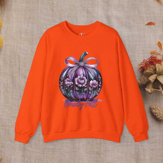 Howdy Fall: Coquette Pumpkin Sweatshirt