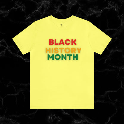 Trendy Black History Month Shirts Celebrating African American Pride and Heritage T-Shirt Yellow XS 