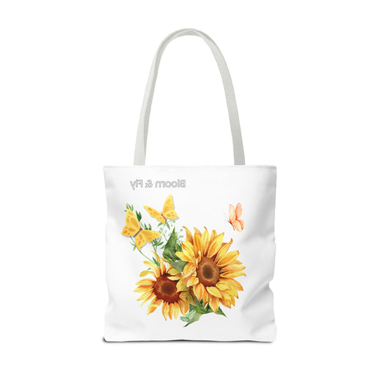 Sunflower Tote Bag - Nature Lover's Floral Shopping Bag Bags Printify 18" × 18'' White