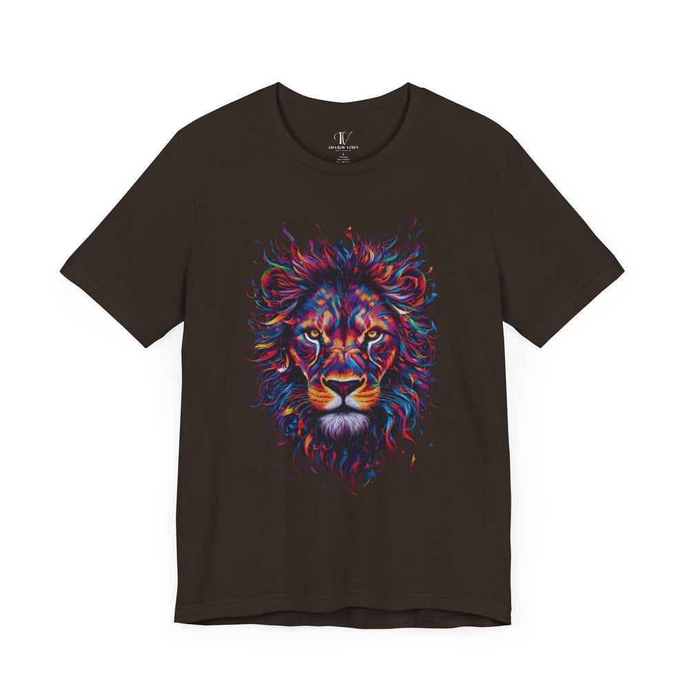 Lion Head Tee T-Shirt Printify Brown XS
