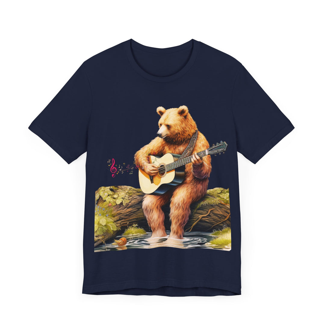 Nature-Inspired Bear T-Shirt T-Shirt Printify Navy S