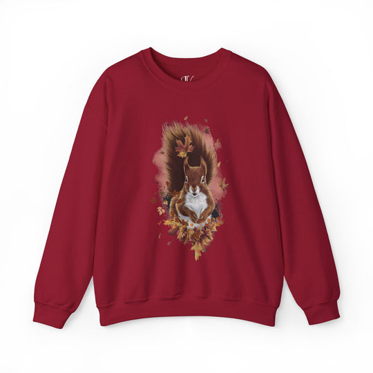 Squirrel and Autumn Leaves Fall Sweatshirt