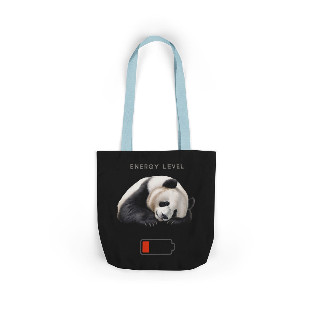Canvas Tote Bag - Sleeping Panda Energy Level Low Accessories Printify 13" × 13'' Light blue
