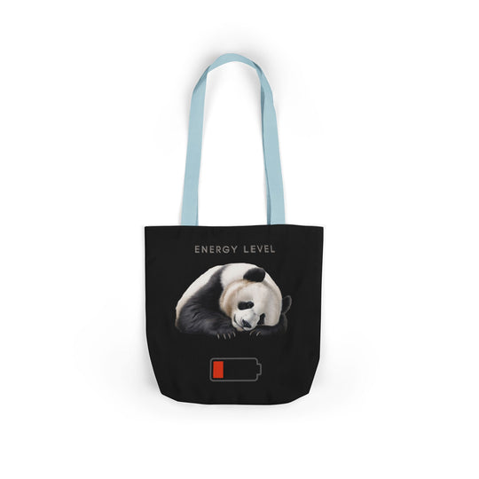 Canvas Tote Bag - Sleeping Panda Energy Level Low Accessories Printify 13" × 13'' Light blue