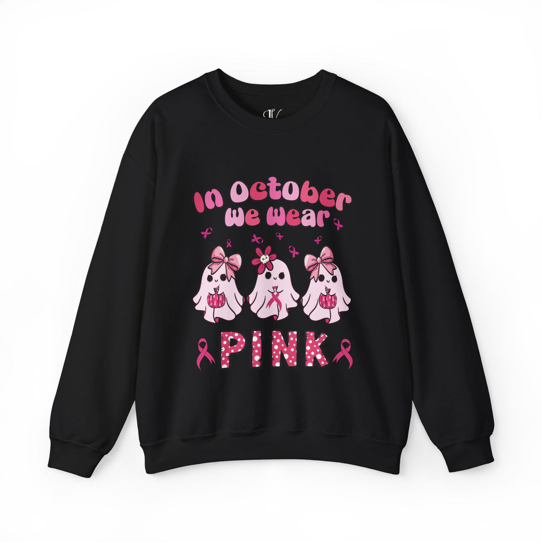 Ghosts Breast Cancer Support "In October We Wear Pink" Sweatshirt