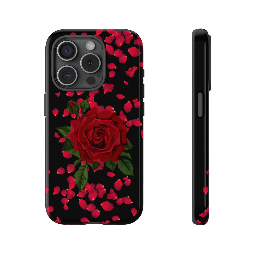 Phone Case - Red Rose Romantic Case Phone Case Printify iPhone 15 Pro Glossy