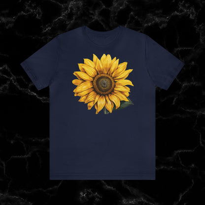 Sunflower Shirt Collection - Floral Tee, Garden Shirt, and Women's Fall Fashion Staples T-Shirt Navy S 
