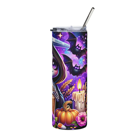 Grim Reaper Cute Halloween Tumbler, 20oz Mug Printify