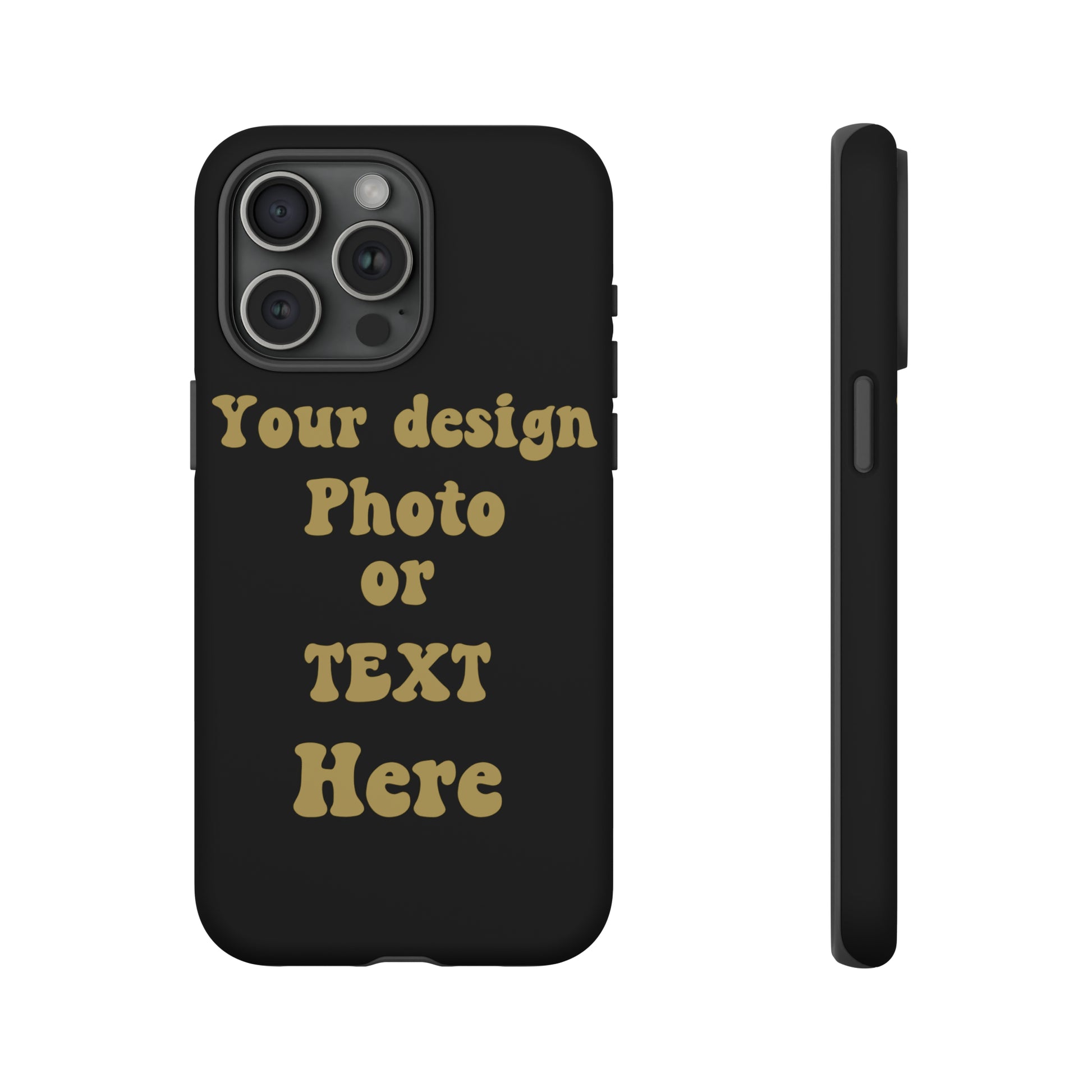 Custom Tough Cases - Personalised With Your Own Photo, Text And Imagination Phone Case iPhone 15 Pro Max Matte 